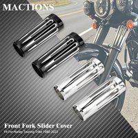 Motorcycle 2" Extended Front Fork Absorber Shock Slider Cover Fork Boots Cover For Harley Touring Street Electra Glide 1980-2023