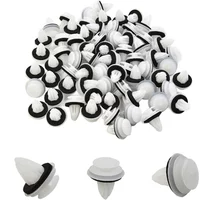 100Pcs Door Panel Clip With Seal Ring Fastener Rivet Bumper Clip Retainer Car Interior Retaining Accessories