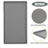 Silicone Tray Large Rectangular Nonslip Kitchen Counter For Dishes Bowl Cup Tableware Storage Organizing Drying Mat