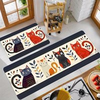 Cartoon Cute Kitten Carpet Long Carpet Runner Rug Kitchen Rug Soft Doormat Welcome Mat Living Room Carpet Rug
