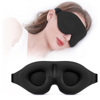 1pc Unisex 3D Sleep Mask, Light Blocking Eye Shade for Side & Supine Sleepers,Soft Breathable Polyester Eyepatch with Adjustable