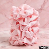 1//60/100/12/24pcs pink Satin Hair Scrunchies Set For Women Elastic Ties Suitable Ponytail Casual Accessories Headwear Cute