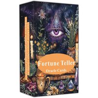 Fortune Teller Oracle Cards, 70*120mm Watercolor Witchcraft Divination Cards, Spiritual Guidance Fortune Telling Oracle Deck