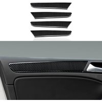 For Volkswagen Golf VI MK6 Plus R GTI (2010-2014) Door Decorative Strips Panel Carbon Fiber Interior Sticker Car Accessories