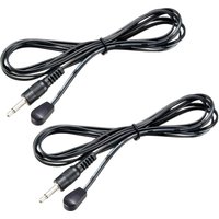 Uxcell 2pcs IR Infrared Emitter Extension Cable 4.9ft Long 45 Degree Emission Angle 3.5mm Jack Single Red Head