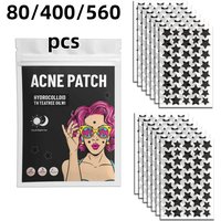 80/400/560pcs Shadow Star Face Dot Stickers, Multi Size Dark Fashion Skin Patch Kit