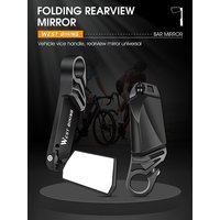 AliExpress West Biking WEST BIKING Bike Rear View Mirror Foldable Alloy Vice Handle Cycling Bar Ends 360° Rotation MTB Bicycle HD Handlebar Rearview