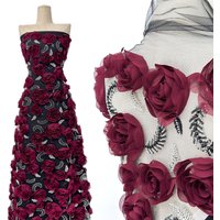 High quality,Beads With 3D Flowers,Decal, Embroidery French tulle net, African Fabric Lace, Party dresses Weddings Shirt Sewing
