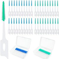 200Pcs Dental Silicone Interdental Brushes Disposable Dental Floss Picks Toothpicks Oral Cleaning Tool