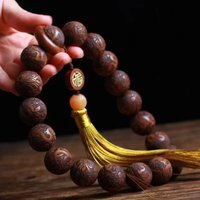 Genuine Goods Myanmar Huanghua Pear Pterocarpus Macrocarpus Bracelet Wooden Cultural Artifact Beads Handheld Hainan Hua