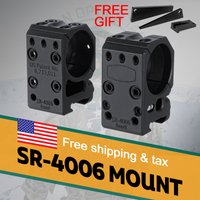 New Tactical Split Scope Mount 1.35" 34mm SP SR-4006 Aluminum Mount Zero Retention With Free Optic Leveler