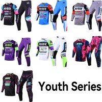 Ensemble maillot et pantalon XCRR pour jeunes, combinaison de course de motocross MX Dirt Bike MTB BMX Enduro, ensemble d'équipement pour enfants, garçons et filles