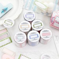 1PC Synthetic Paper Blank Label Sticker - Retro Frame Writable Tags for Diary Stationery Decoration