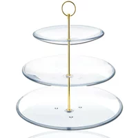 3 Tier Cake Stand Hardware Crown Metal Fitting Handle Rod Party Tray Cake Food Dessert Cupcake Rack Cake Holder No Plate
