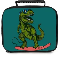 Dinosaur Handheld Lunch Bag for Boy/Girl Best Gift 2D Cartoon Lunch Box Bag School for Children Thermal Insulation Picnic Bag