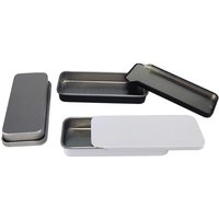 12PCS Mini Sliding Tin Box, Portable Small Metal Storage Case for Office Supplies, Hardware & Small Items