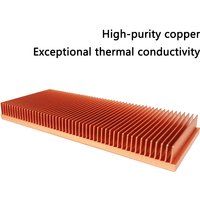 Red Copper Heatsink Scraped Fin Radiator Multiple Sizes DIY Copper Radiator For Raspberry Pi Electronic Chips LEDs 3D Printers