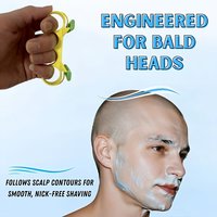 Double Heads Fast Fast Bald Hair Clipper Mens Manual Bald Head Razor Multipurpose Self-Haircut Trimmer Kit for Home & Travel