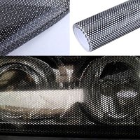 1PC Honeycomb Car Sticker 100*30cm Car Light Unobstructed Film Wrap Vision Grid Side Shield Headlam Taillight Film Honeycombs