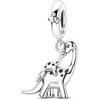 925 Sterling Silver Charms Bead CZ Zircon Parent-Child Dragon Dangle Fit Original Bracelet DIY Women Jewelry