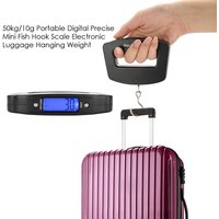50kg Digital Fishing Scale Hanging Hook Pocket Kitchen Weight Balance Luggage Weighing Scale with Backlight Kitchen Scale