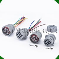 9 Pin Grey HD10 Series New auto waterproof connector Diagnosctic Tool circular Wire For Deutsch Harness HD16-9-96S HD10-9-96P