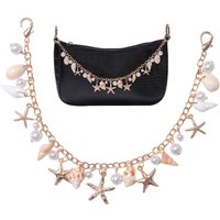 Bohemian Style Multi-layer Bag Chain For Handbag DIY Jewelry Accessory Gift Women Pants Chain With Imitate Starfish Conch Pearl