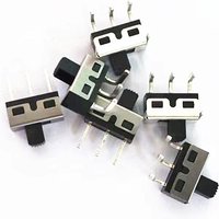 10Pcs 1P2T Vertical 2-position 3-pin Straight Pin SS12E08BG5 Toggle Switch High Curren SS12D10G3 Handle Height 3MM