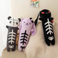60cm Horror Goth Plush Animal Rabbit Panda Soft Toy Cute Body Pillow Halloween Party Decor Funny Gift For Girl Boy