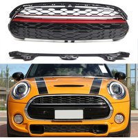 Racing Grills For 2014-2021 Bmw Mini F55 F56 F57 Front Bumper Honeycomb Style Grille Grill