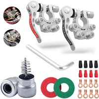 Car Battery Terminal Connectors Kit Quick Disconnect Release Positive Negative Marine Battery Cable Ends Top Post Clamps 12v 24v