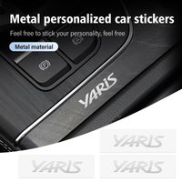 Car Window Wiper Stickers Metal Emblem Car Logo Sticker for Toyota Yaris Auto Decor Accessories