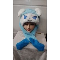 Pokemon Kawaii Glaceon Women Girl Hat Beanie Can Moving Bunny Ears Hat with Earflap Casual Animal Cap Birthday Gift