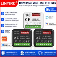 Works With Tuya Wifi Smart Switch Module Relay Universal Garage Door Remote Control Receiver 300-868MHz AC DC 9-30V AC 85-250V