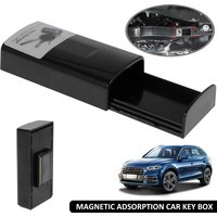 Magnetic Key Box Durable Black Plastic Key Cases with Strong Magnets Hide Key Holder Safe Emergency Key Box Anti-Rust Key Holder
