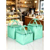 Lake Blue Insulated Cake Cooler Bag Lightweight Constant Temperature Food Storage Bag For Outdoor Camping Picnic Travel