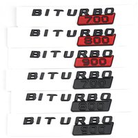 2pcs 3D ABS Logo Biturbo 700 800 900 Emblem Car Fender Side Badge for Mercedes Brabus Car Sticker Accessories