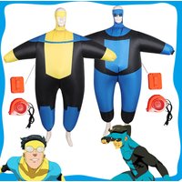 Invincible Mark Grayson Inflatable Costume Cosplay Diguise Jumpsuit Clothing Set for Adult Men Outfits Halloween Carnival Suit