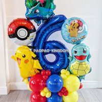 Pokemon Party Balloons Cartoon Pikachu Foil Balloon Set Baby Shower Birthday Party Decorations Kids Classic Gifts