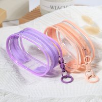 Transparent Travel Cable Organizer Bag Multifunctional Headphone and Charger Case, Travel Accessories with Keychain for Travel