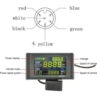 1 Set E-Bike SW900 LCD Colorful Display Control Panel 24-60V Electric Bicycle Scooter 5pin/6pin SM Plug Bicycle Accessories