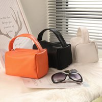 Square Tote Tofu Bag Soft Handle PU Leather Women Designer Handbag Chain Shoulder Messenger Bags Hand-carried Orange White Black