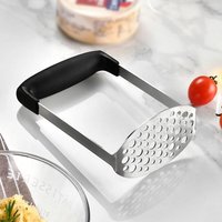 Kitchen Gadget Stainless Steel Potato Pusher Pressed Potato Masher Ricer Puree Fruit Juice Maker Smooth Mashed Potatoes Crusher