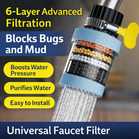 Flexible Faucet Extender with Filter, 360° Bendable Anti-Splash Tap Nozzle, Kitchen Sink Water Purifier Aerator Extension Tube