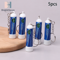 5Pcs Nasal Stick Keychain Boosts Focus Inhaler Tubes Cooling Essential Oil Nasal Inhaler Aromatherapy Energy Bar B.H