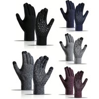 AliExpress NONE 1 Pair Men's Women's Winter Warm Touch Screen Gloves Cold Weather Thermal Soft Knit Lining Non Slip Glove for Running Driving Cy