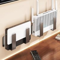 Router Placement Rack No Drilling Wall Mounted Socket Fixed Bracket Optical Modem Set-top Box Bracket Storage Hook Storage and O