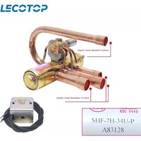 New SHF-7H-34U-P Four Way Reversing Valve With Coil For Sanhua Air Conditioner 4-Way Solenoid Valve Conditioning Spare Parts