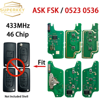 For Peugeot 207 307 308 407 607 807 For Citroen C2 C3 C4 C5 C6 Xsara Berlingo PCB ASK FSK CE0523/0536 Remote Key Circuit Board