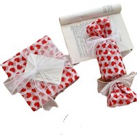 10pcs Tissue paper for gift wrapping with peach heart print Valentine's Day gift wrapping paper Festive decorations for lovers
